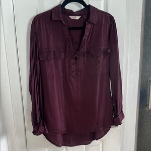SO Long Sleeve Polo Blouse